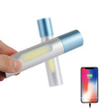 Torche de lampe de poche double légère rechargeable en aluminium